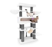 Petrebels Arbre à Chat Geant XXL, Lookout 198 cm, Off-White, Arbre à Chat pour Grands Chats, extrêmement Stable, avec Ø 15cm Troncs en sisal Naturel