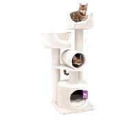 Petrebels Arbre à Chat Victoria 125 Beige/Crème, avec 2 Sofas Luxueux