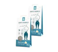 Petrebels Dirty Rebels Lot de 2 boîtes de litière pour chat Parfum lotus blanc 100 % naturel 2 x 10 l