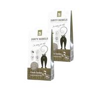 Petrebels Lot de 2 litières pour chat Dirty Rebels - 2 x 10 l - Parfum Fresh Garden - 100 % naturel
