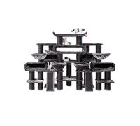 Petrebels Maine Coon Arbre à chat Norwegian XXXL de 200 cm de haut, design de qualité supérieure pour grands chats, 123 x 325 x 200 cm, noir