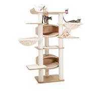 Petrebels Scorpius Arbre à chat en bois, 187 cm, design XXL, pour grands chats, aspect chêne rustique
