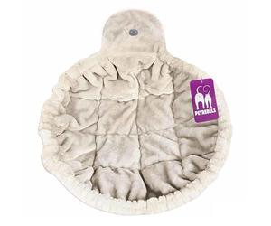 Petrebels Surface de couchage pour arbre à chat lavable, Ø 48 cm, pour Ø 12 cm à Ø 20 cm, avec fermeture éclair, couleur beige/crème