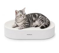 PetRhein Griffoir pour chat en carton ondulé de qualité supérieure, tapis à gratter pour chats pour jouer et se reposer, papier à gratter résistant à l'usure (blanc)