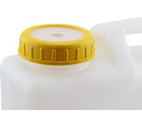Petri Comet Bague à vis avec bouchon anti-poussière | Couvercle pour bidon | Couvercle à vis pour réservoir d'eau de camping (DIN 96, jaune)