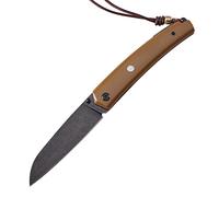 Petrified fish PF719 Couteau Pliant, 3,34 inch 12C27N lame en acier, 2,30 OZ G10 Poignée Poche EDC Couteau Pliant (Brown Stonewashed)