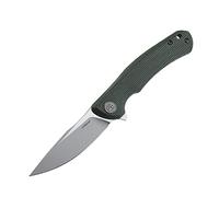 Petrified fish PF949X Warrior Couteau Pliant, 2,87 inch K110 lame en acier, 2.52 OZ Micarta Poignée Poche EDC Couteau Pliant (Green Micarta)