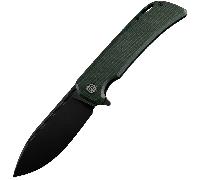 Petrified Fish PFB05Tunny Black Stonewashed 14C28N Micarta Vert Armée PFB05AGRM
