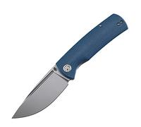 Petrified fish PFP01 Beluga Couteau Pliant, 3 inch K110 lame en acier, 4.9 OZ Micarta Poignée Poche EDC Couteau Pliant (Blue Sandblasting)