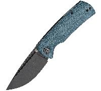 Petrified Fish PFP01Beluga Black Stonewash K110 Blue Micarta PFP01BMW