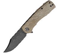 Petrified Fish PFP03 Victor Black Stonewash K110 khaki Micarta PFP03KMDW