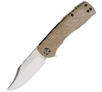 Petrified Fish PFP03 Victor Satin K110 khaki Micarta PFP03KMS