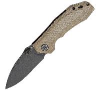 Petrified Fish PFP04 Havrog Black Stonewash K110 khaki Micarta PFP04KAMDW