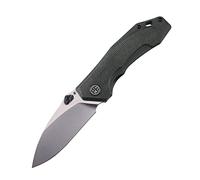 Petrified fish PFP04 Havrog Couteau Pliant, 3 inch K110 lame en acier, 4.47 OZ Micarta Poignée Poche EDC Couteau Pliant (Green Stonewashed)