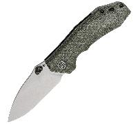 Petrified Fish PFP04Havrog Stonewash K110 Micarta Verte PFP04GRMW