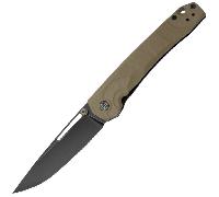 Petrified Fish PFP11 Ripple 14C28N PVD Stonewashed Khaki G10 PFP11KADW