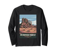 Petrified Forest National Park Vintage Camping Hommes Femmes Manche Longue