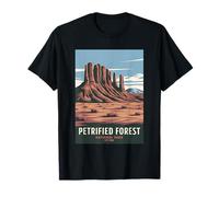 Petrified Forest National Park Vintage Camping Hommes Femmes T-Shirt