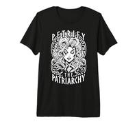 Petrify The Patriarchy Féministe Halloween Goth Medusa Witch T-Shirt Haut de Gamme