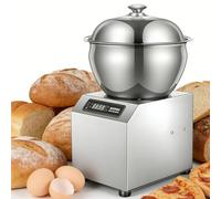 Pétrin à pain 1800 W, machine à pétrir professionnelle 5 kg/8 kg avec double rotation et minuterie numérique, pétrin électrique avec fonction chauffante et spirale amovible(5kg)