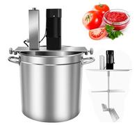 Pétrin à pâte, mixeur automatique commercial avec fonction de chauffage, vitesse réglable pour assaisonnement de fondue et sauce à soupe, grattoir à double couche