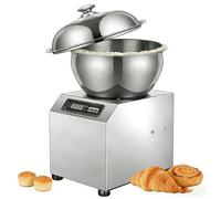 Pétrin à spirale électrique 1800 W avec double rotation et minuterie 0-30 min, robuste et professionnel, avec système de chauffage et plateau amovible pour pain et pizza(5kg)