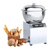 Pétrin À Spirale Pétrisseuse avec Minuterie 30 Min 5KG | Machine À Pétrir Électrique Double Rotation, Couvercle Visible, Rotation Avant Arrière, Nettoyage Facile, Pizzeria