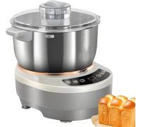Pétrin Électrique En Acier Inoxydable 5L/7L, Avec Minuterie Par Micro-ordinateur, Fermentation À 25-38°C Et Couvercle Ouvert, Idéal Pour La Pâte Pizza Le Pain(5L)