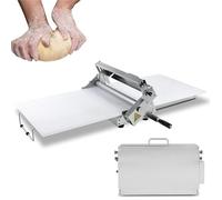 Pétrin manuel en acier inoxydable - Machine à laminer la pâte réglable et pliable avec planche à rouleaux pour la préparation de pâte à croissant, pizza et pâtisserie TYPE-400