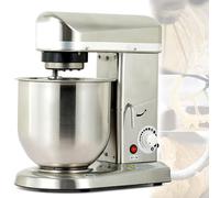 Pétrin, mixeurs de cuisine 5 L/7 L/10 L - Mixeur ménager compact à tête inclinable 3 vitesses - 3 accessoires inclus - Crochet pétrisseur, fouet et batteur à œufs, 5 L
