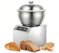 Pétrin professionnel 1800 W avec double rotation, minuterie 0-30 min et bol spiralé robuste, doté d'un bol amovible et d'une fonction chauffante. Parfait pour le pain, la pizza et un usage(5kg)