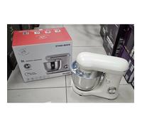 Royal Swiss® Robot Pâtissier 5L - 1500W - 10 Vitesses + Fonction Pulse | Mouvement Planétaire 360° | Bol Inox & Couvercle Anti-Éclaboussures - Silencieux (≤78 dB) - Couleur Crème Élégante