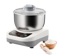 Pétrin vertical, 250 W, 9 L, en acier inoxydable, avec cuve de fermentation, compartiments séparés et verre doseur pour la cuisine à domicile.