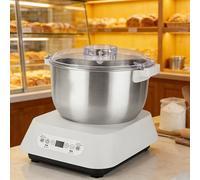 Pétrin vertical électrique en acier inoxydable avec fonction fermentation et minuterie intelligente pour la pâte à pain et à pizza.