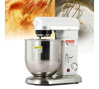 Pétrin vertical électrique, robot pâtissier professionnel sur socle pour usage commercial, robuste avec cuve en acier inoxydable et 3 vitesses, idéal pour les boulangeries et les pizzerias.