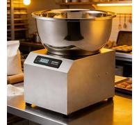 Pétrin vertical, machine à pétrir la pâte, cuve spirale robuste en acier inoxydable de qualité professionnelle, fonction minuterie, double rotation pour le pétrissage des pizzas et du pain