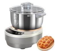 Pétrin vertical, robot pétrin avec fonction fermentation, en acier inoxydable, comprenant tasses et cuillères doseuses, idéal pour la pâtisserie maison.
