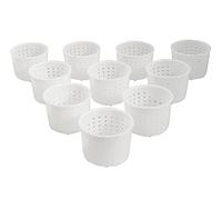 PetriStor Lot de 10 moules à fromage de petite taille pour fabrication de fromage 0,33 L - Moules à fromage à pâte molle - Fournitures pour la fabrication de fromage maison - Moule à fromage à la