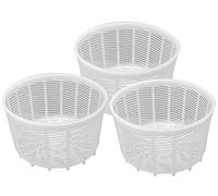 PetriStor Lot de 3 moules à fromage à pâte molle pour la fabrication de fromage - 1,25 l - Moule à fromage moyen - Fournitures de fabrication de fromage maison - Moule à fromage à la crème - Moule
