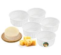 PetriStor Lot de 5 moules de fabrication de fromage à pâte molle de 750 ml - Petits moules à fromage - Accessoires pour la fabrication de fromage maison - Moule à fromage à la crème - Moules à fromage