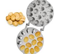 PetriStor Moule à biscuits en noyer Oreshnitsa (noix Oresheki 16 moules à poêle - URSS) Maker 16 puits pour griller les noix, mini par