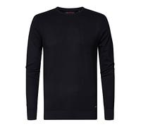 Petrol Industries Men Knitwear Round Neck Basic, Chandail Homme, Black,