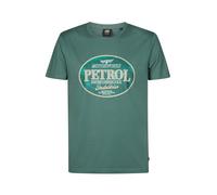 Petrol Industries T-Shirt beige foncé / turquoise / roseau / blanc, Taille S