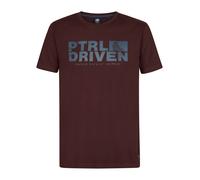 Petrol Industries T-Shirt bleu fumé / bordeaux, Taille XXXL