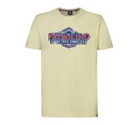 Petrol Industries T-Shirt 'Mariner' bleu foncé / jaune clair / rouge / blanc, Taille L