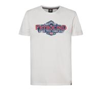 Petrol Industries T-Shirt 'Mariner' bleu foncé / rouge clair / blanc, Taille L