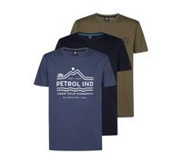 Petrol Industries T-Shirt 'Wichita' indigo / olive / noir, Taille XL