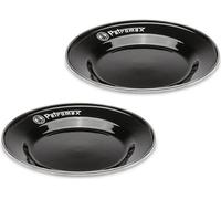 Petromax Assiette en émail noir 2 pièces 18 cm