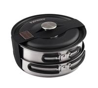 Petromax Ensemble de cuisine de camping en acier inoxydable argenté, Set de 5 pièces, 10.5 x 22.1 x 22.1 cm