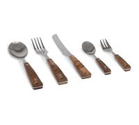 Petromax Camping Besteck 5-teilig Inox Noyer Extérieur Couverts de Barbecue